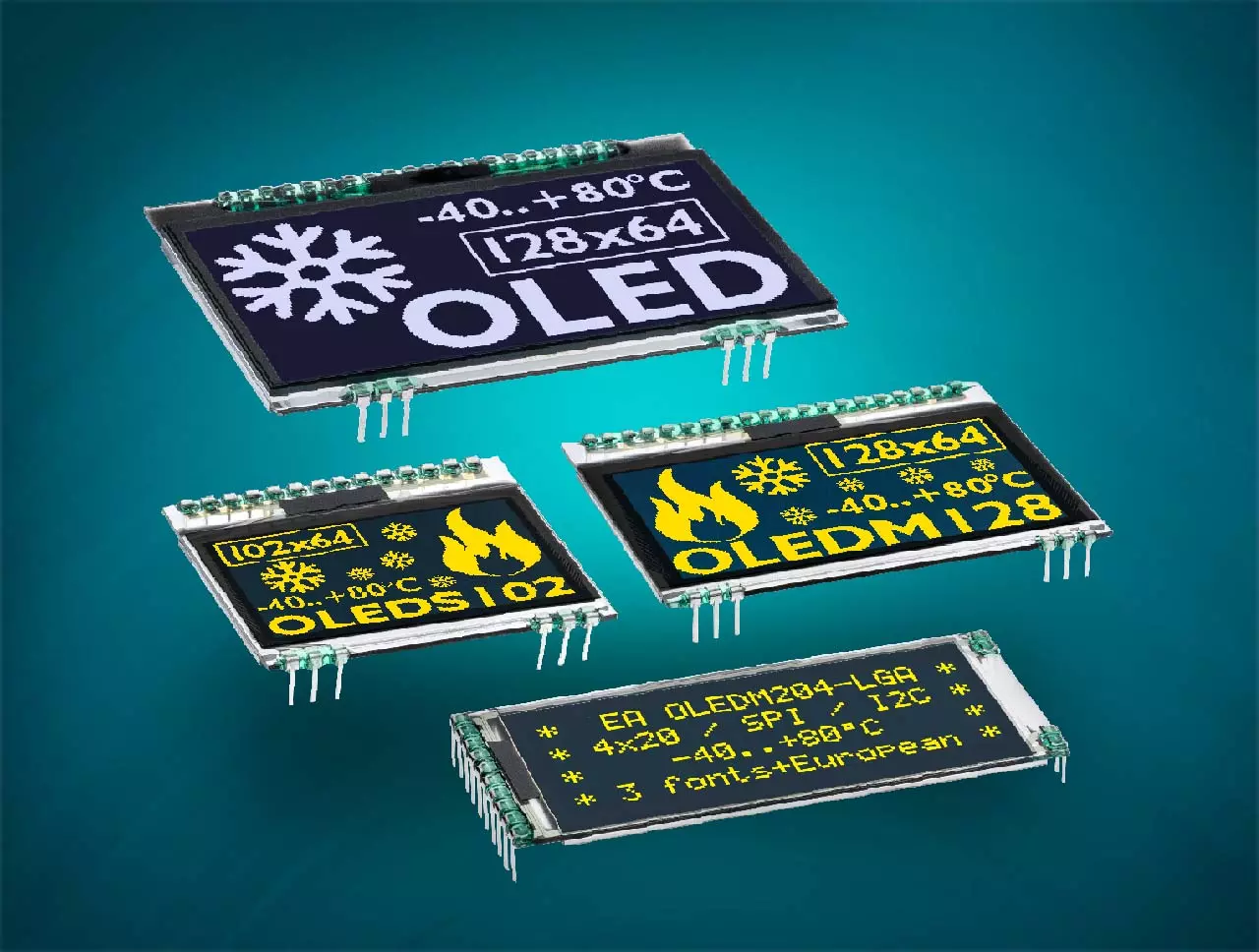 OLED displays as display for text and graphics with SPI for 3.3V OLED displays as display for text and graphics with SPI for 3.3V