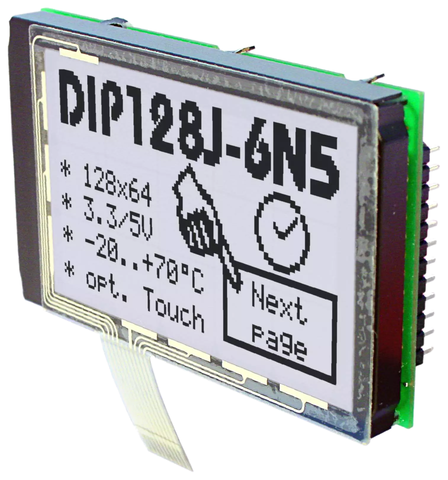 Displays in Chip on Board (COB) TEchnik, hier EA DIP128 als Grafikdisplay mit 128x64 Pixeln Displays in Chip on Board (COB) TEchnik, hier EA DIP128 als Grafikdisplay mit 128x64 Pixeln