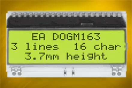 EA DOGM162E-A + EA LED55x31-G